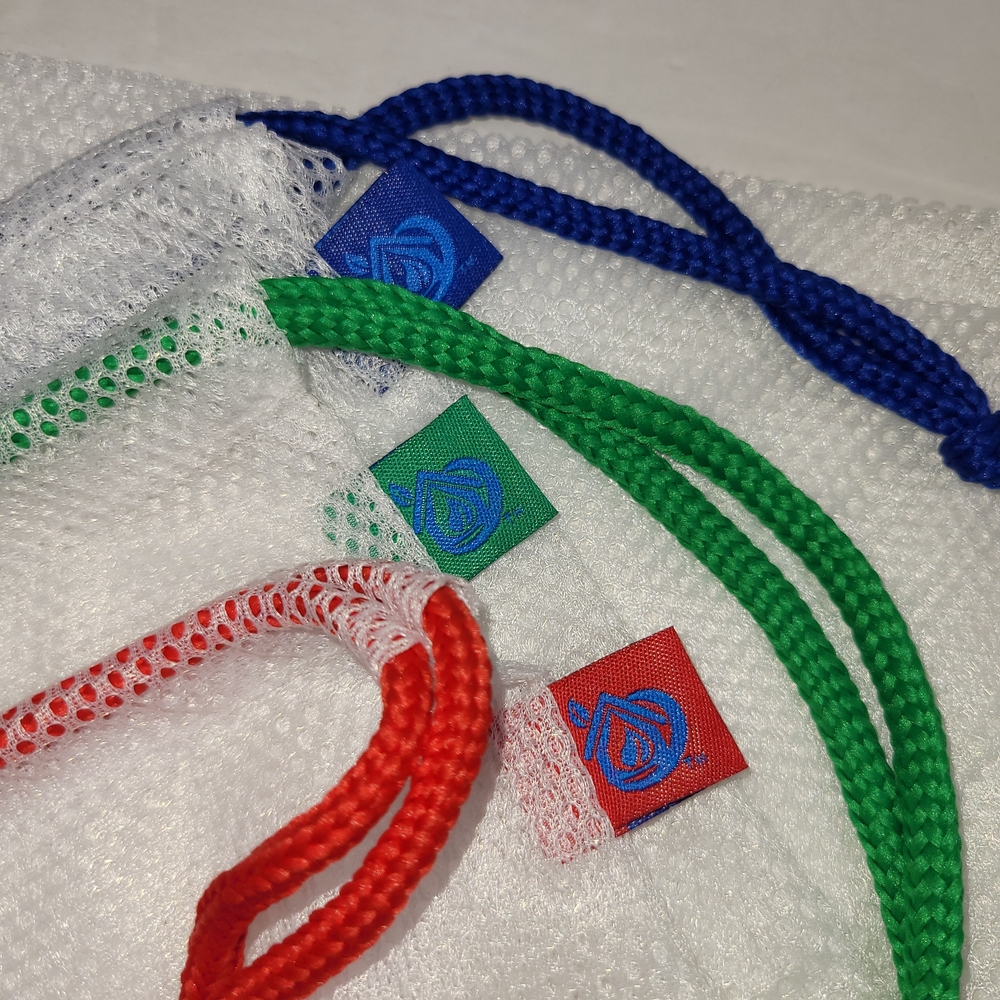 Norwex Mesh Food Storage Bags - Red, Green, Blue